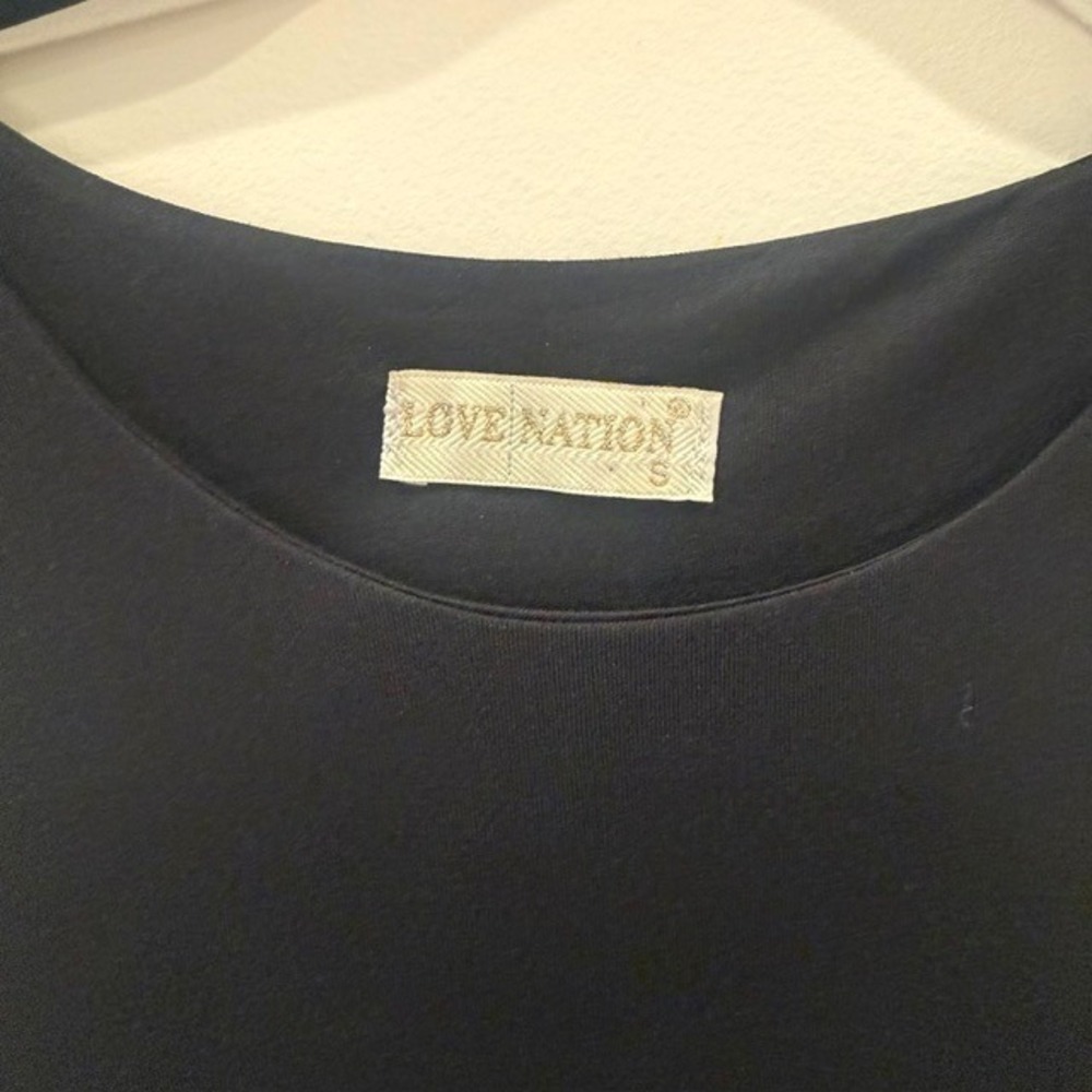 Love Nation Black Bodycon Midi Dress Sleeveless Stretch Knit Minimalist | Size S - Picture 3 of 9